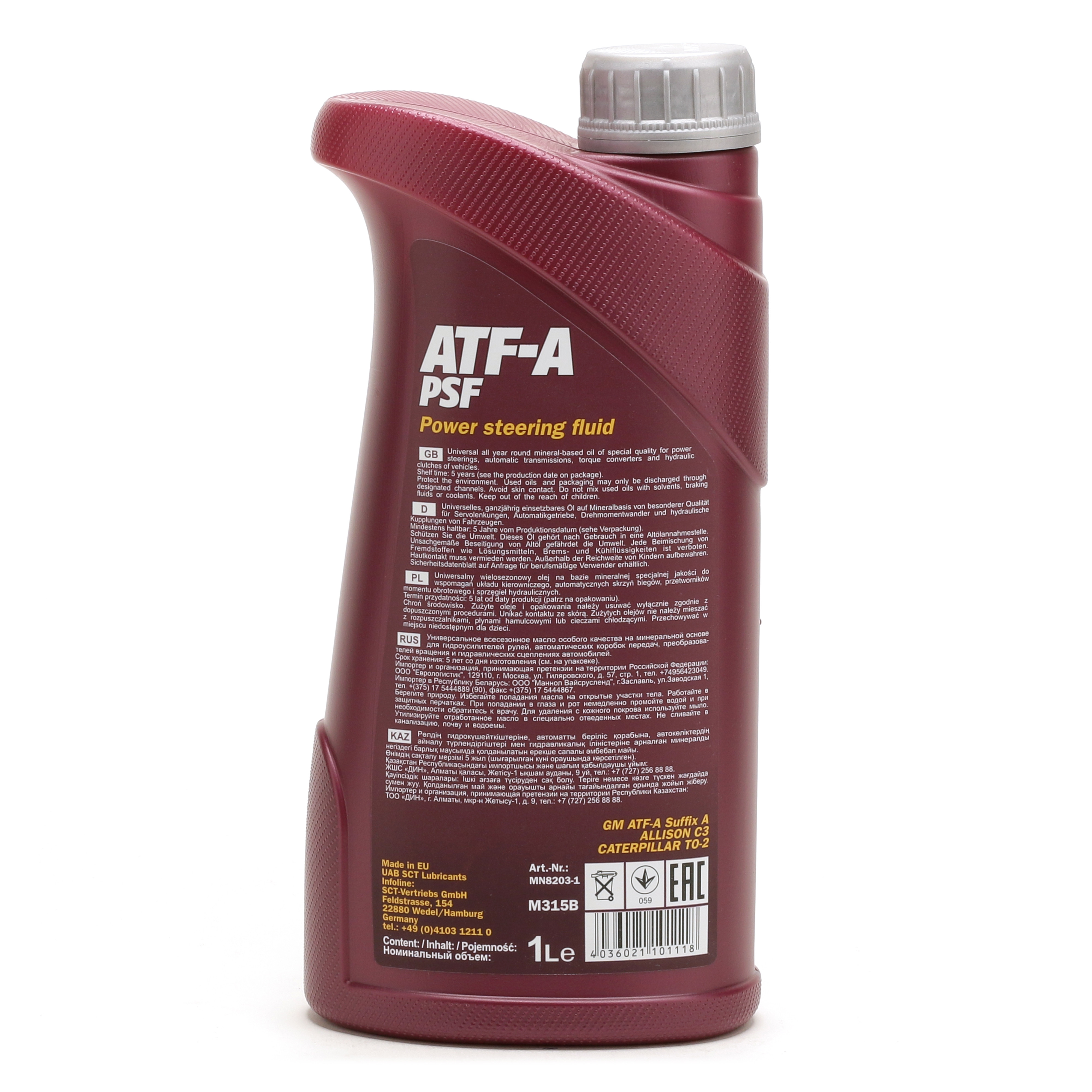 Mannol 8203 ATF-A/PSF Automatikgetriebeöl 1l Flasche